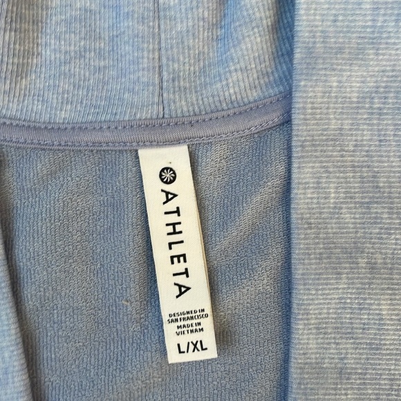 New NWT Athleta Lotus Wrap Blue size large xl blue sweater - Picture 3 of 7